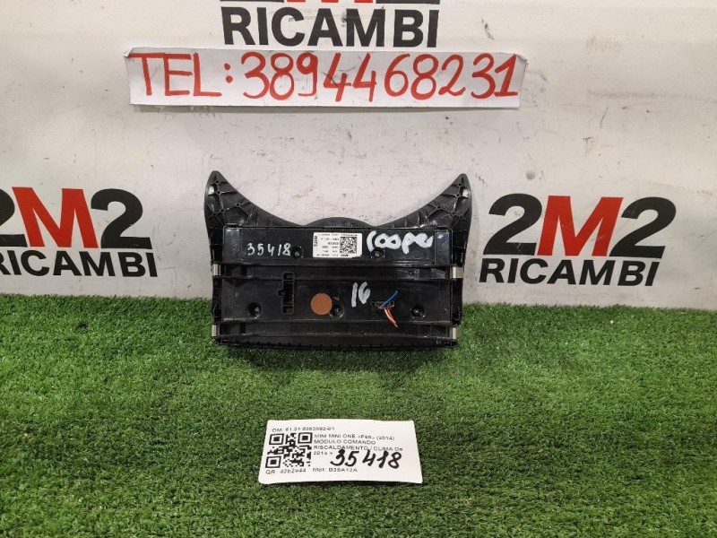 Modulo Comando Riscaldamento Clima 6131 9383892-01 Mini MINI ONE F55 2014