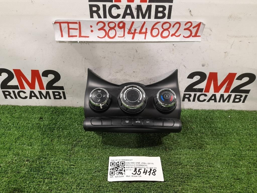 Modulo Comando Riscaldamento Clima 6131 9383892-01 Mini MINI ONE F55 2014