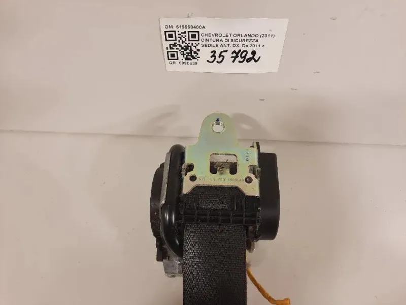Cintura DI Sicurezza Sedile ANT DX 619668400A Chevrolet Orlando 2011