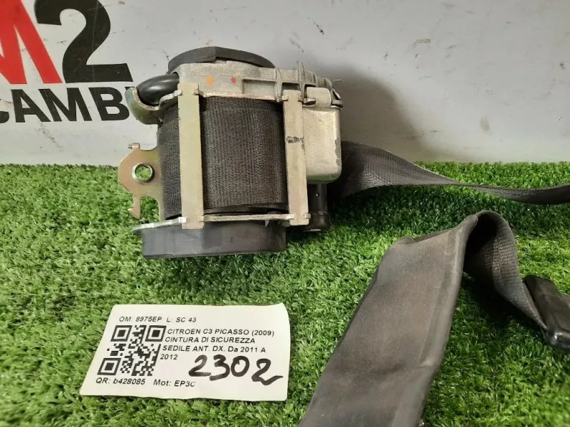 Cintura DI Sicurezza Sedile ANT DX 8975EP Citroen C3 Picasso 2009