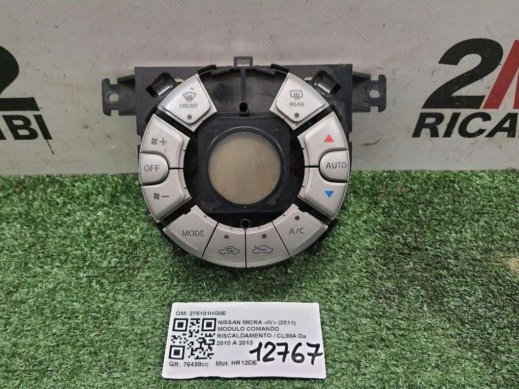 Modulo Comando Riscaldamento Clima 275101HG0E Nissan Micra IV 2011
