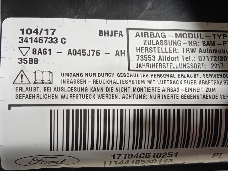Air-bag Passeggero 8A61-A045J76-AH Ford Fiesta VI 2012