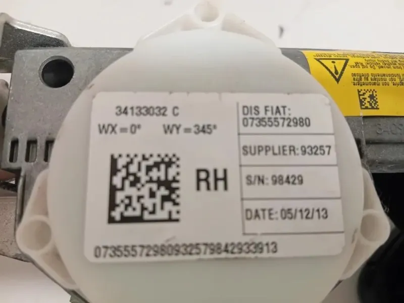 Cintura DI Sicurezza Sedile ANT DX 07355572980 Fiat 500L 2013