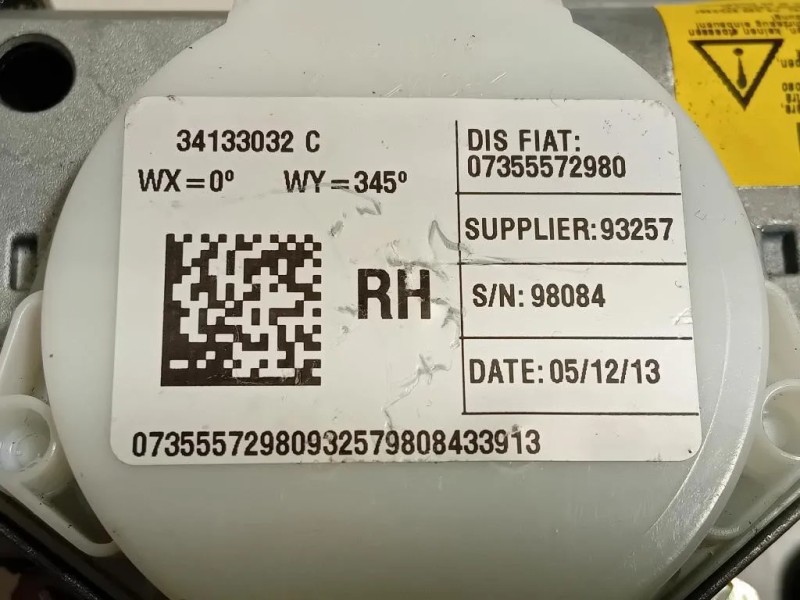 Cintura DI Sicurezza Sedile ANT DX 34133032D Fiat 500L 2013