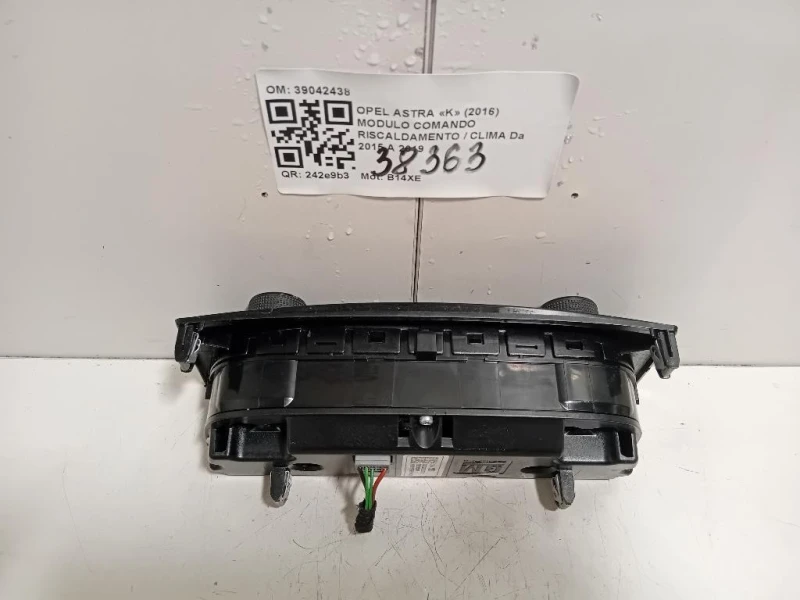 Modulo Comando Riscaldamento Clima 39042438 Opel Astra K 2016