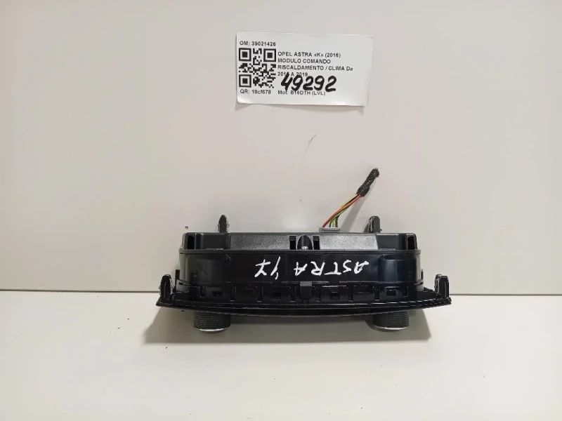 Modulo Comando Riscaldamento Clima 39021426 Opel Astra K 2016