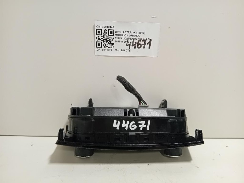 Modulo Comando Riscaldamento Clima 39042442 Opel Astra K 2016