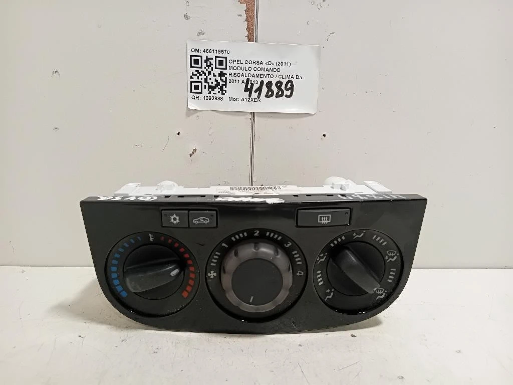 Modulo Comando Riscaldamento Clima 466119570 Opel Corsa D 2011