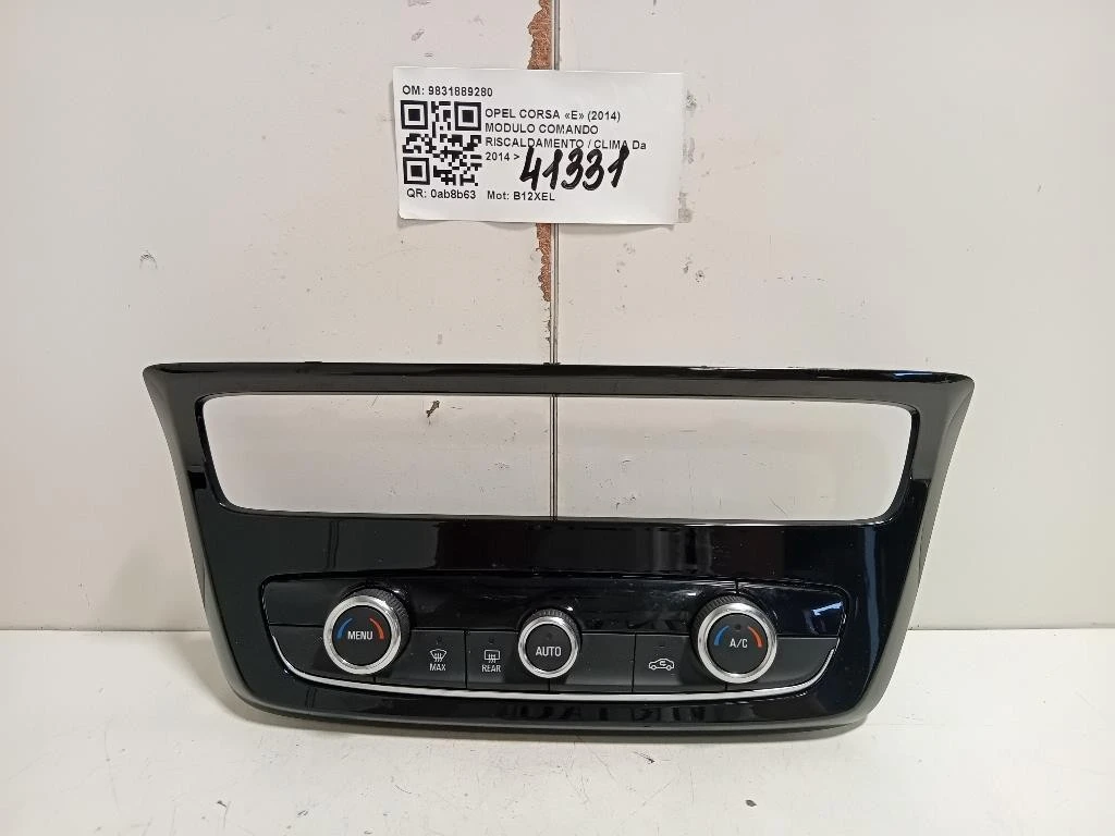 Modulo Comando Riscaldamento Clima 9831889280 Opel Corsa E 2014