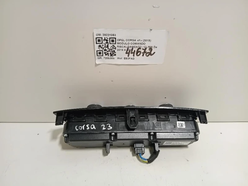 Modulo Comando Riscaldamento Clima 39231053 Opel Corsa F 2019