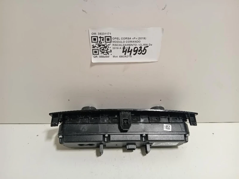 Modulo Comando Riscaldamento Clima 39231171 Opel Corsa F 2019