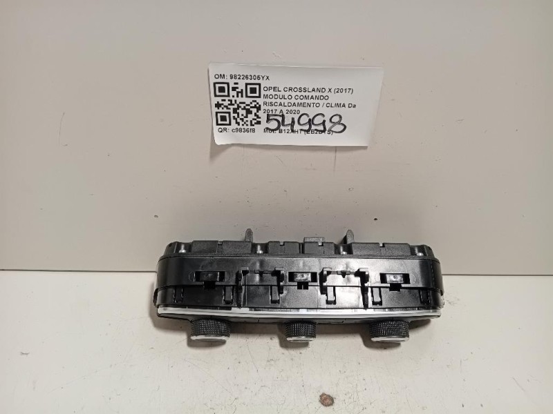 Modulo Comando Riscaldamento Clima 98226305YX Opel Crossland X 2017