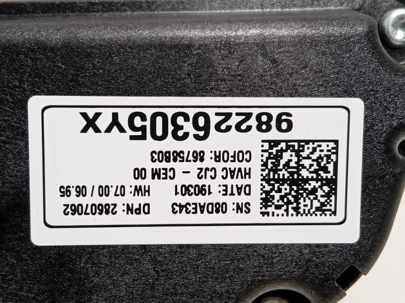 Modulo Comando Riscaldamento Clima 98226305YX Opel Crossland X 2017