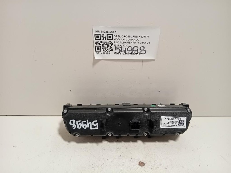Modulo Comando Riscaldamento Clima 98226305YX Opel Crossland X 2017