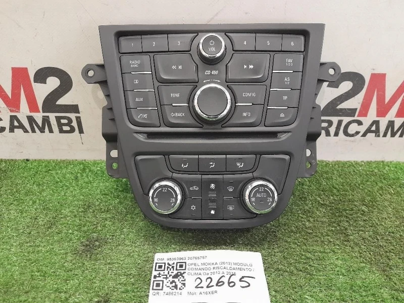 Modulo Comando Riscaldamento Clima 95363963 20765757 Opel Mokka 2013