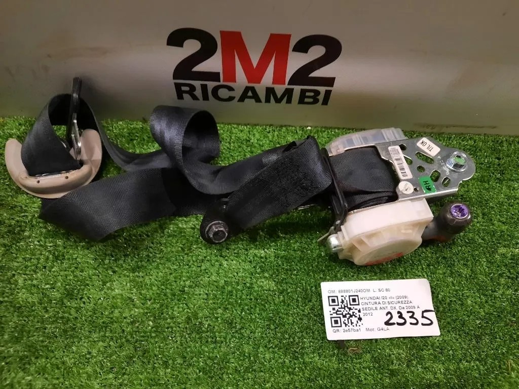 Cintura DI Sicurezza Sedile ANT DX 888801J240OM Hyundai I20 I 2009