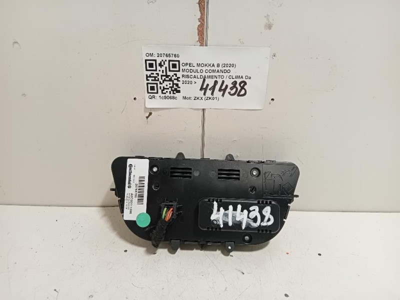 Modulo Comando Riscaldamento Clima 20765760 Opel Mokka B 2020