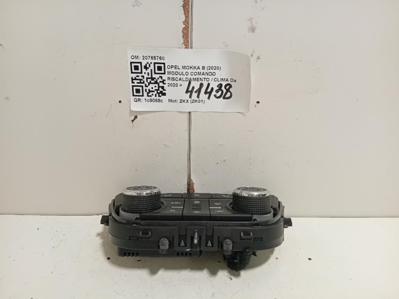 Modulo Comando Riscaldamento Clima 20765760 Opel Mokka B 2020