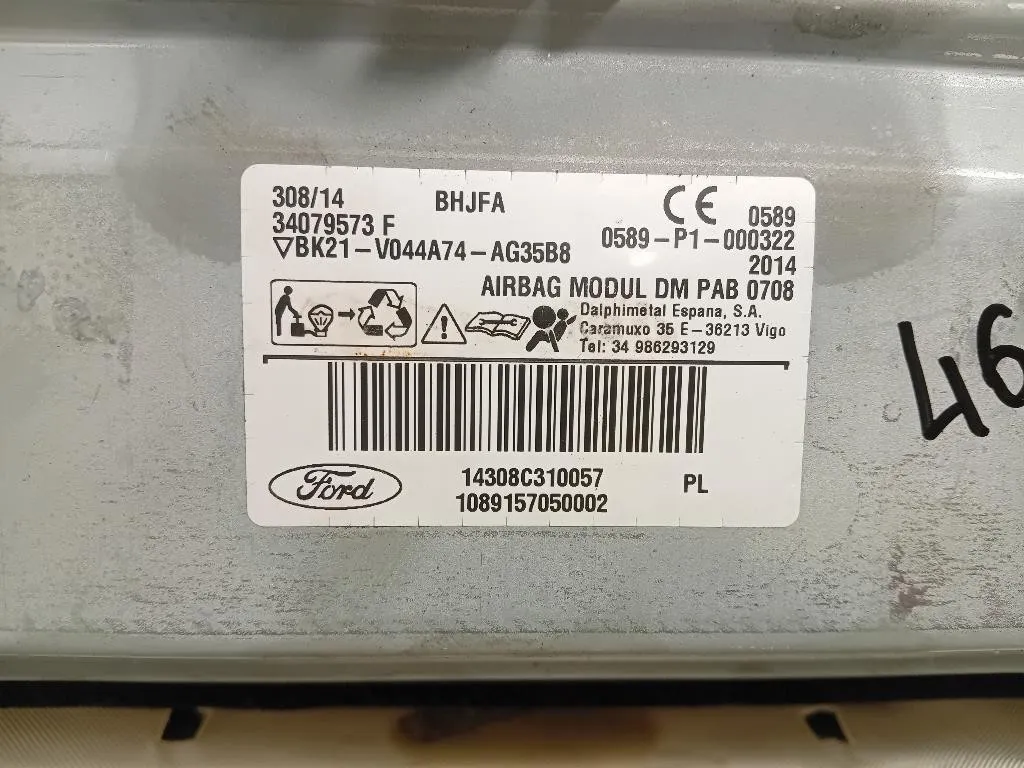 Air-bag Passeggero 34079573F Ford Transit Custom I 2013