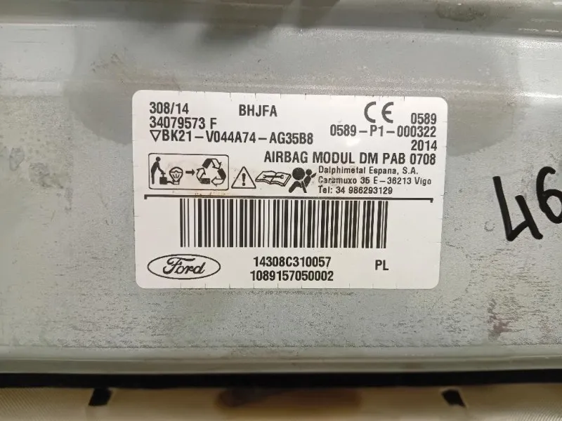 Air-bag Passeggero 34079573F Ford Transit Custom I 2013