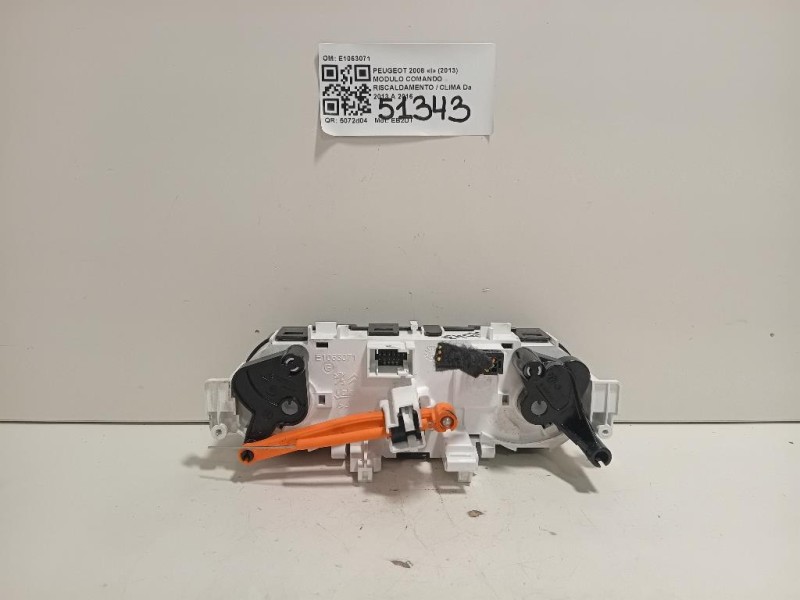 Modulo Comando Riscaldamento Clima E1063071 Peugeot 2008 I 2013
