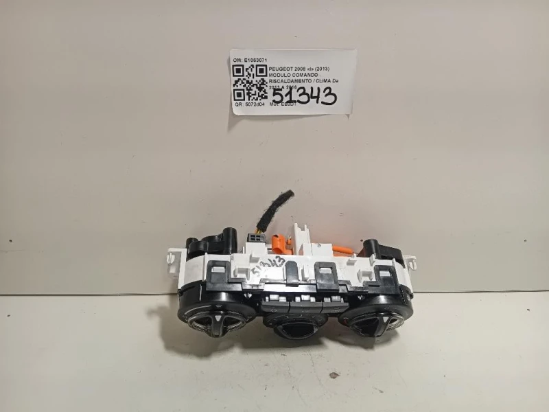 Modulo Comando Riscaldamento Clima E1063071 Peugeot 2008 I 2013