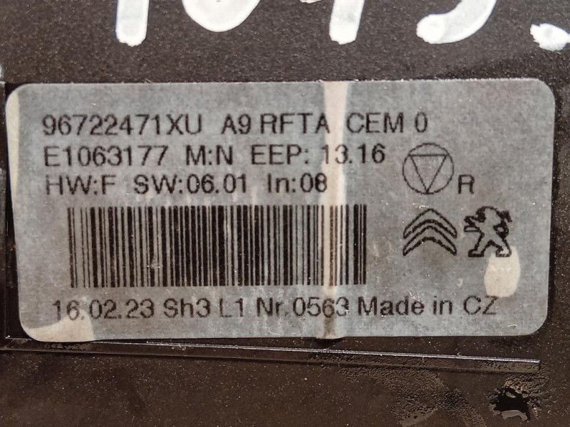 Modulo Comando Riscaldamento Clima 96722471 Peugeot 2008 I 2016
