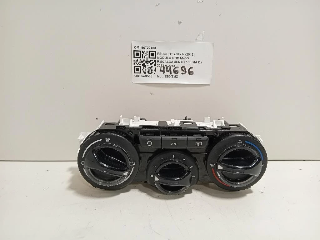 Modulo Comando Riscaldamento Clima 96722483 Peugeot 208 I 2012