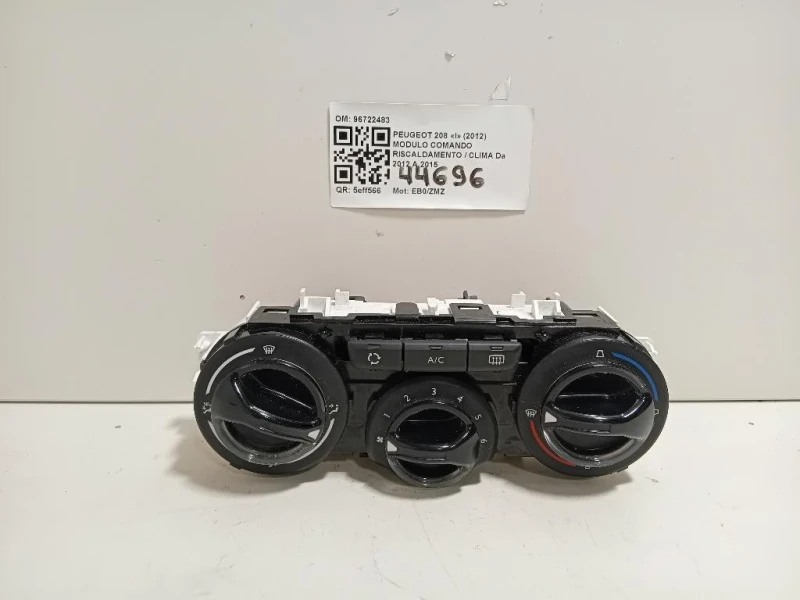 Modulo Comando Riscaldamento Clima 96722483 Peugeot 208 I 2012
