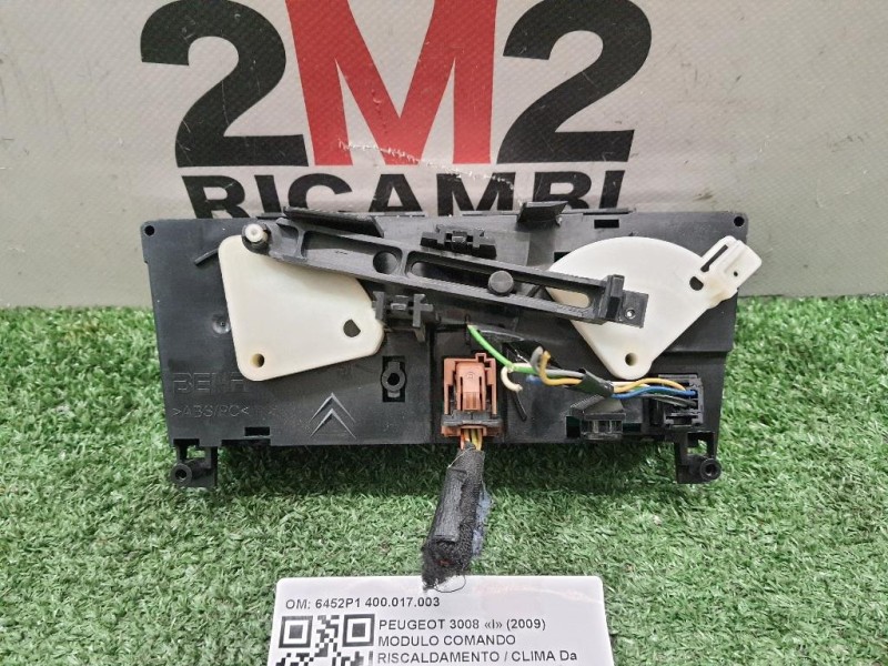 Modulo Comando Riscaldamento Clima 6452P1 400017003 Peugeot 3008 I 2009