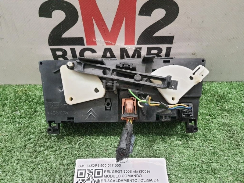 Modulo Comando Riscaldamento Clima 6452P1 400017003 Peugeot 3008 I 2009
