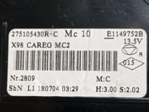 Modulo Comando Riscaldamento Clima 275105430R Renault Captur I 2017