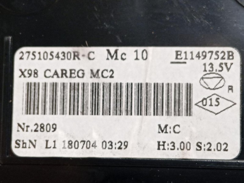 Modulo Comando Riscaldamento Clima 275105430R Renault Captur I 2017