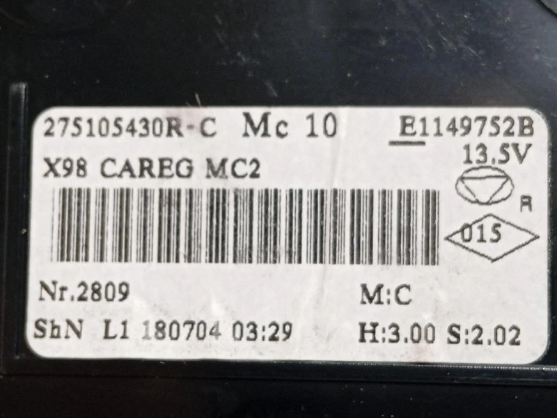 Modulo Comando Riscaldamento Clima 275105430R Renault Captur I 2017