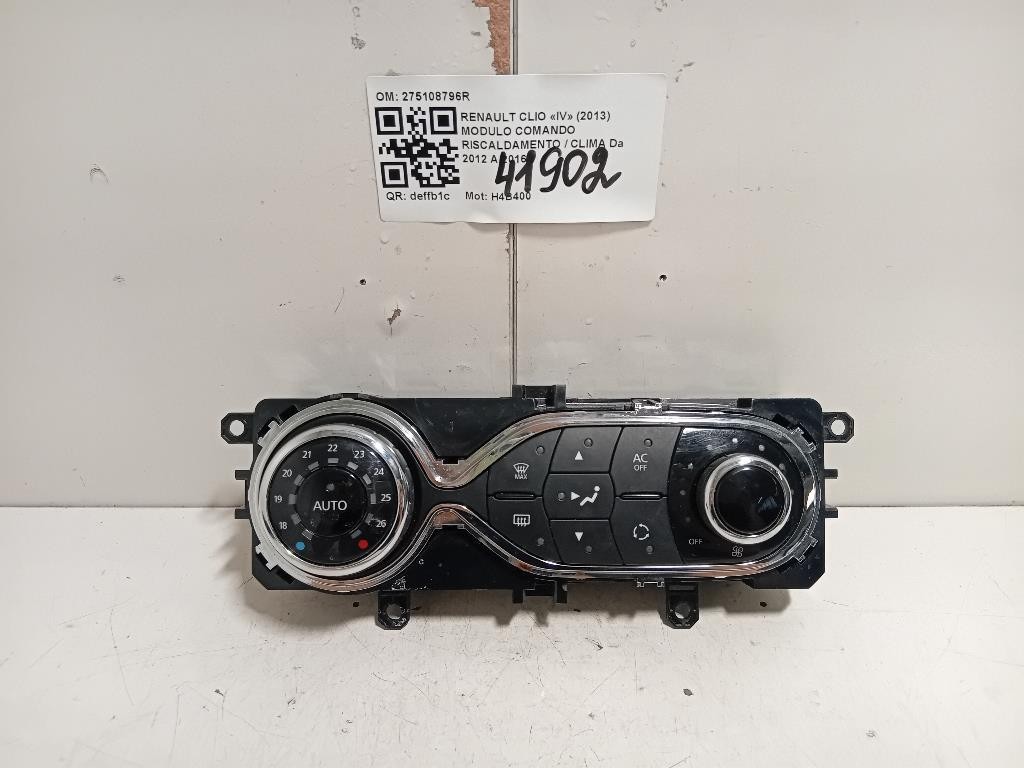 Modulo Comando Riscaldamento Clima 275108796R Renault CLIO IV 2013