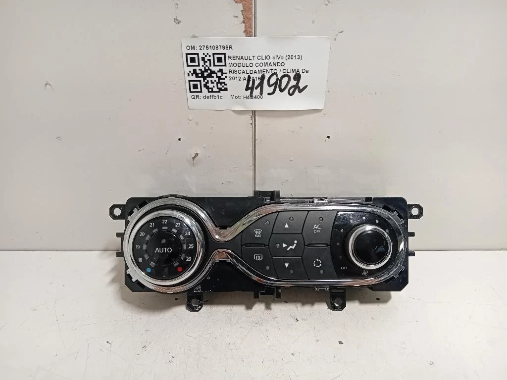 Modulo Comando Riscaldamento Clima 275108796R Renault CLIO IV 2013