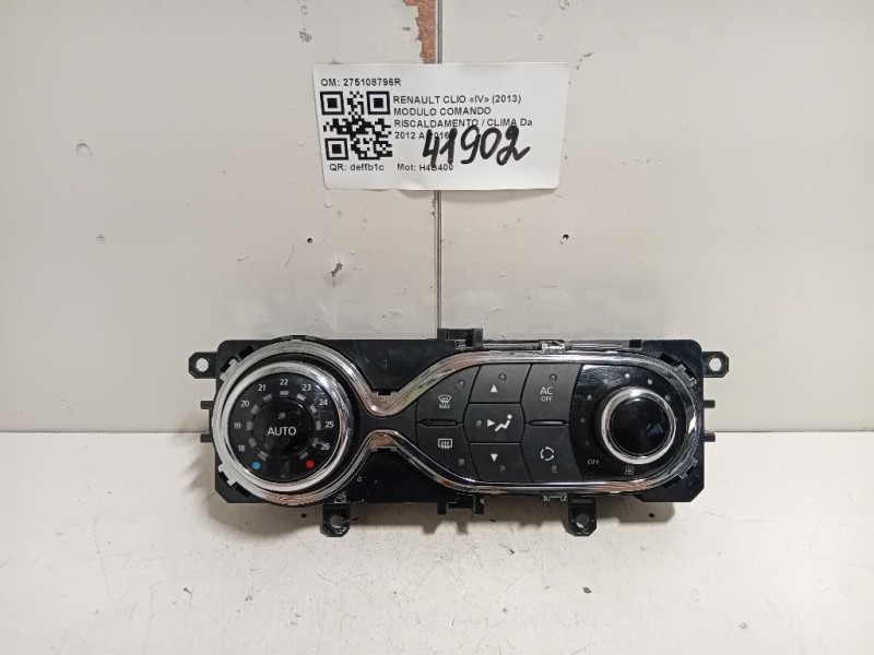 Modulo Comando Riscaldamento Clima 275108796R Renault CLIO IV 2013