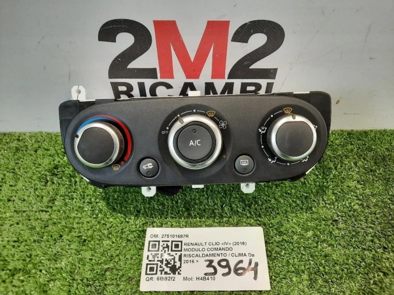 Modulo Comando Riscaldamento Clima 275101687R 272709830R Renault CLIO IV 2016