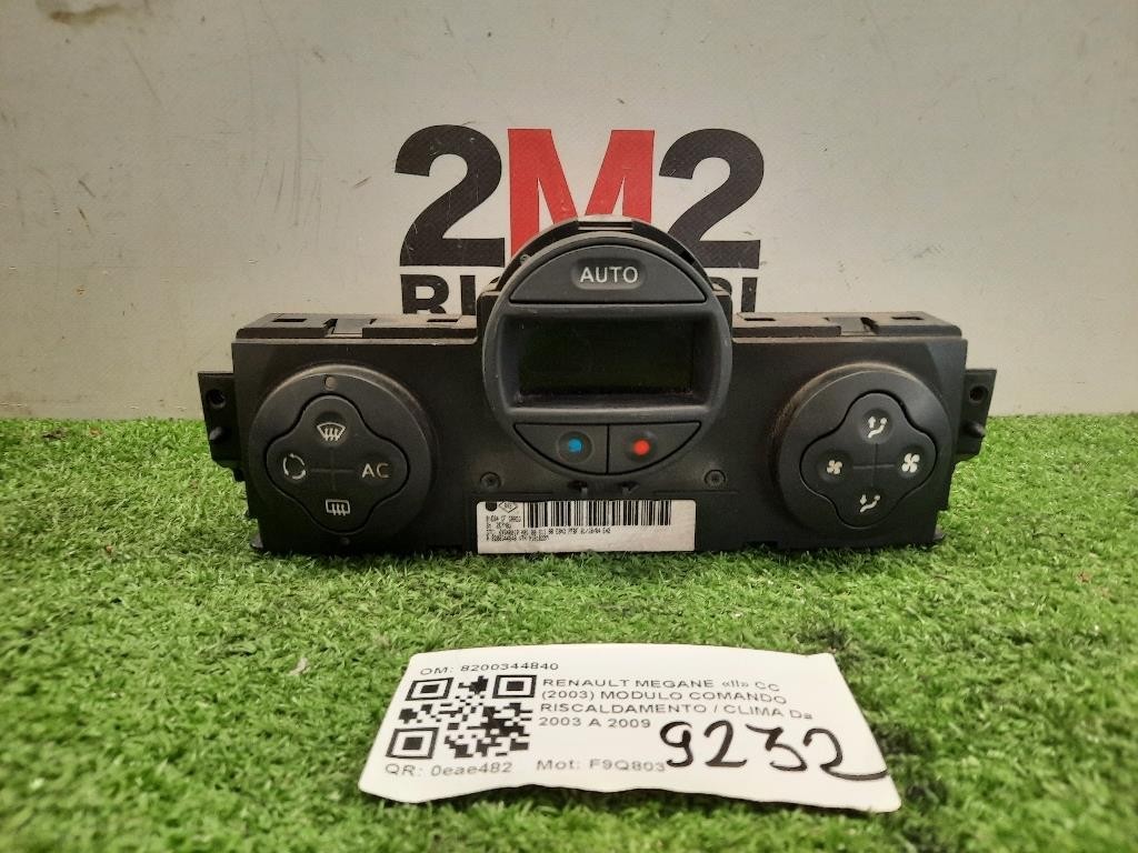 Modulo Comando Riscaldamento Clima 8200344840 Renault Megane II CC 2003