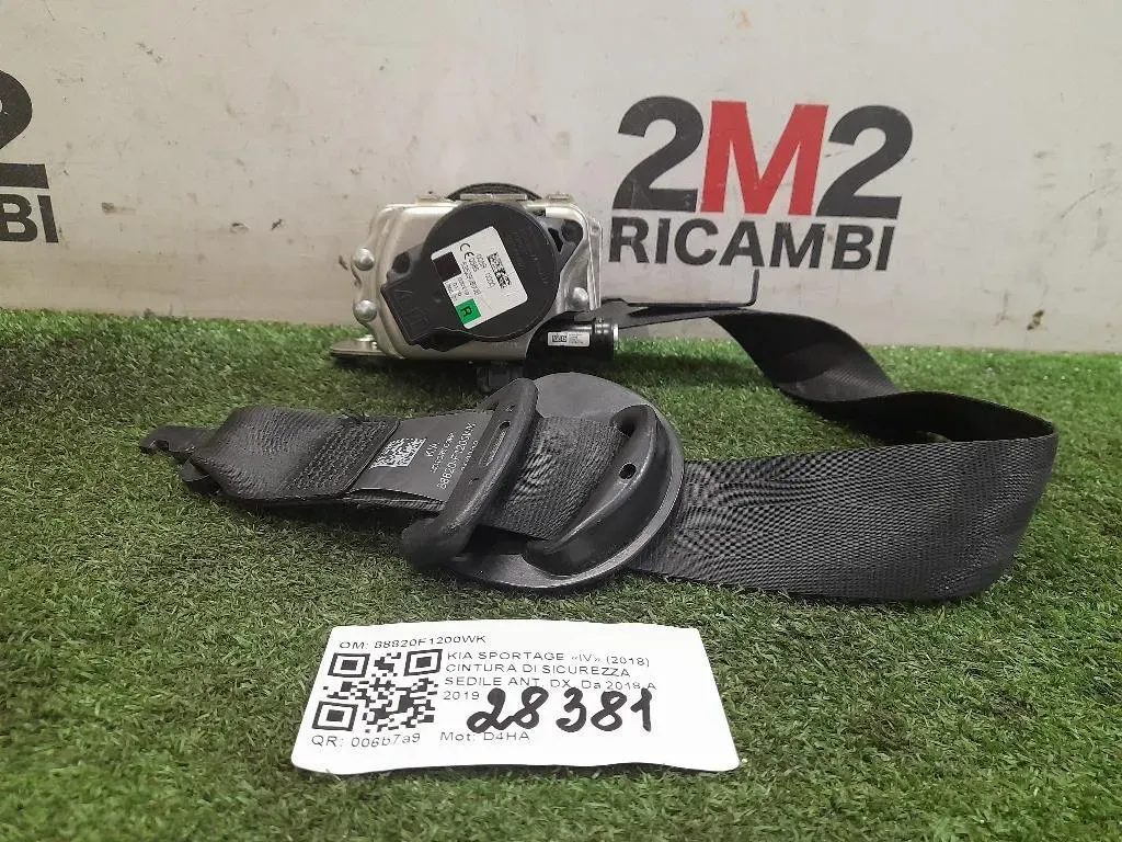 Cintura DI Sicurezza Sedile ANT DX 88820F1200WK Kia Sportage IV 2018