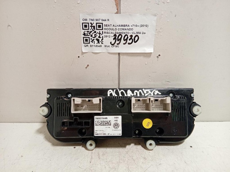 Modulo Comando Riscaldamento Clima 7N0 907 044 R Seat Alhambra 710 2010