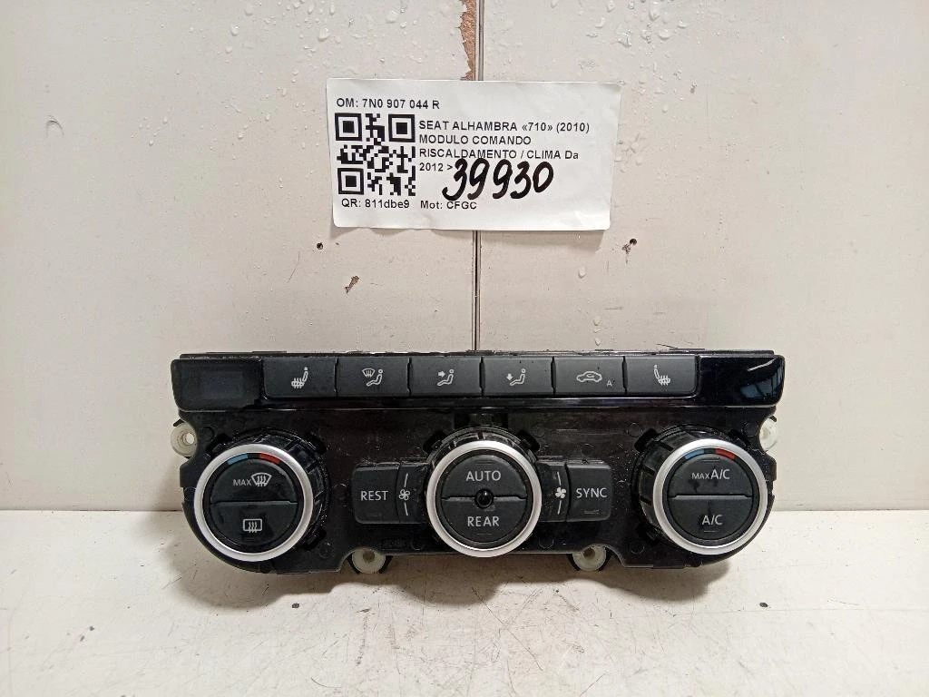 Modulo Comando Riscaldamento Clima 7N0 907 044 R Seat Alhambra 710 2010
