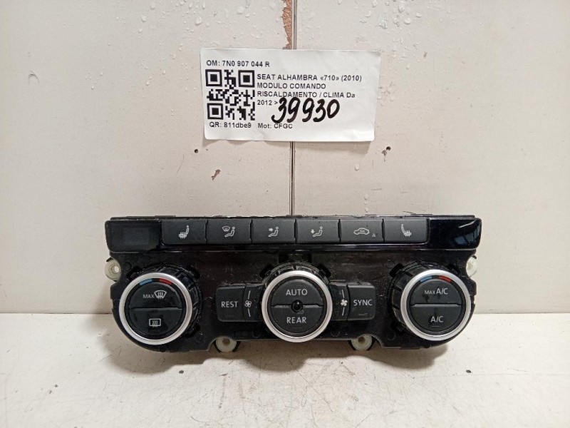 Modulo Comando Riscaldamento Clima 7N0 907 044 R Seat Alhambra 710 2010