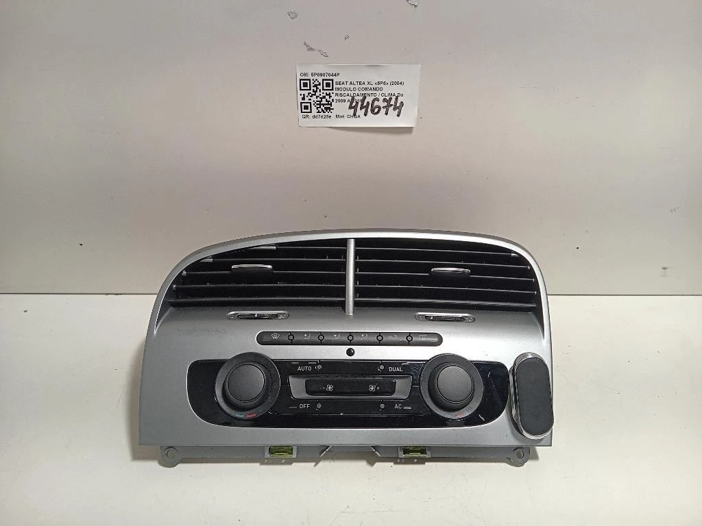 Modulo Comando Riscaldamento Clima 5P0907044P Seat Altea XL 5P5 2004