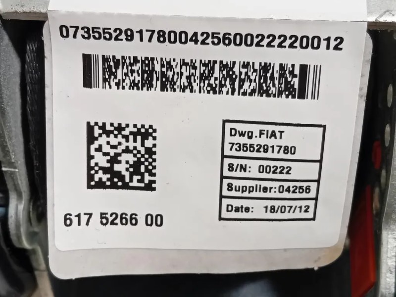 Cintura DI Sicurezza Sedile ANT DX 7355291630 Lancia Ypsilon III 2011