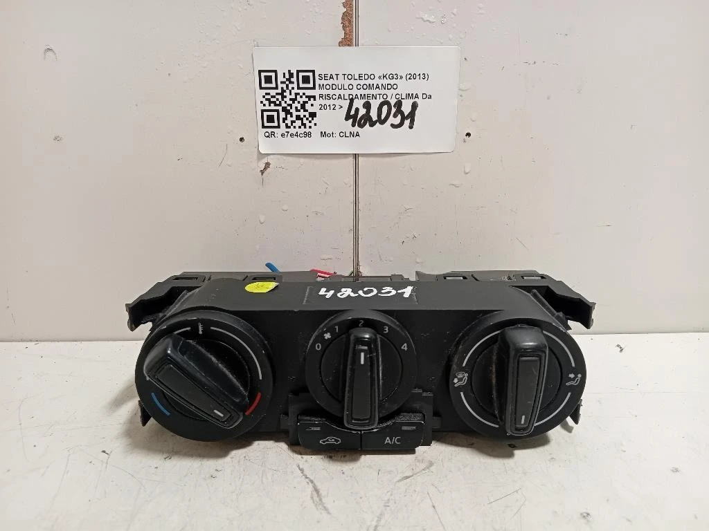 Modulo Comando Riscaldamento Clima MODULO COMANDO RISCALDAMENTO CLIMA Seat Toledo KG3 2013