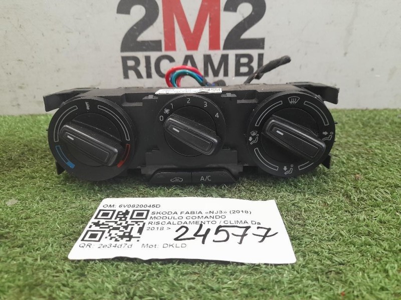 Modulo Comando Riscaldamento Clima 6V0820045D Skoda Fabia NJ3 2018