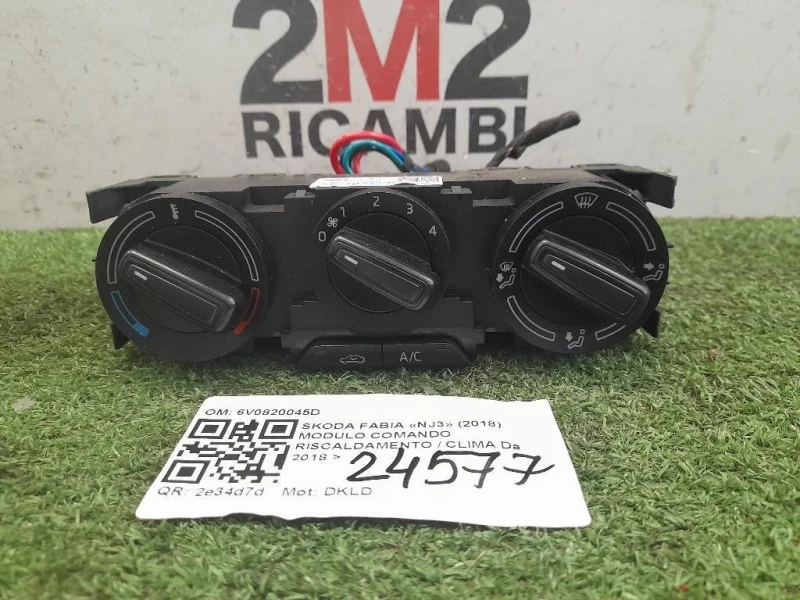 Modulo Comando Riscaldamento Clima 6V0820045D Skoda Fabia NJ3 2018