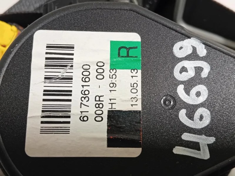 Cintura DI Sicurezza Sedile ANT DX 617361600 Lancia Ypsilon III 2011