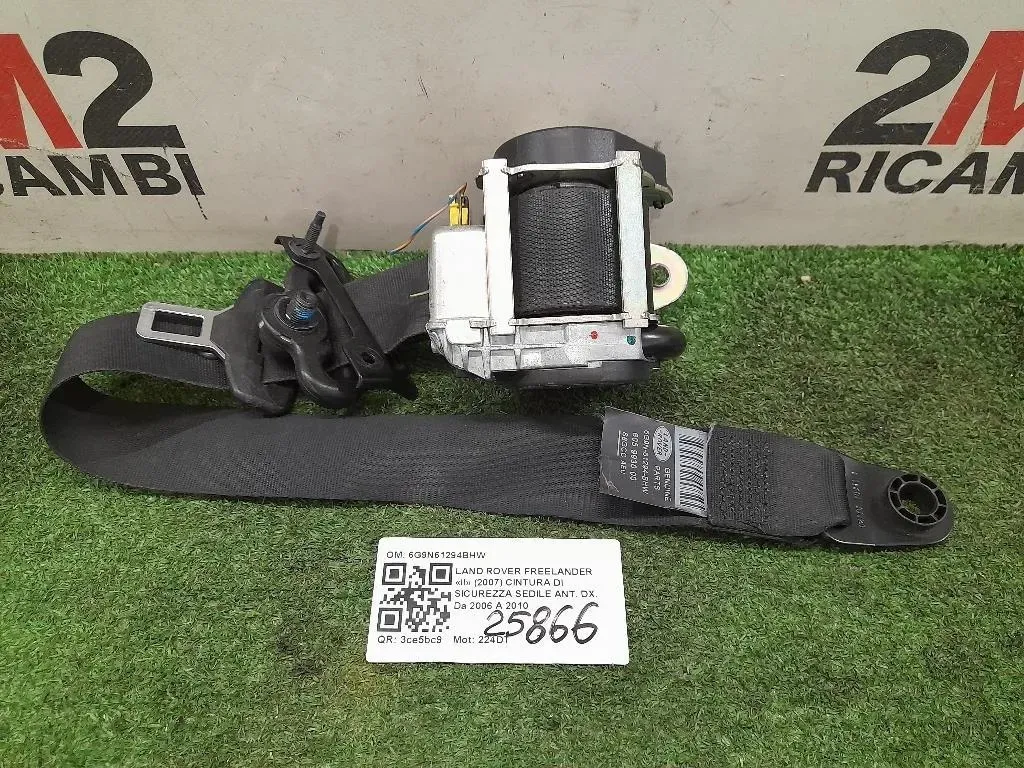 Cintura DI Sicurezza Sedile ANT DX 6G9N61294BHW Land Rover Freelander II 2007